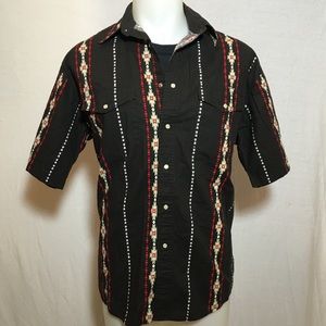 Vintage Black Southwestern Wrangler Button Up